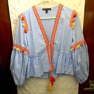 Zara balloon sleeve summer cardigan size M